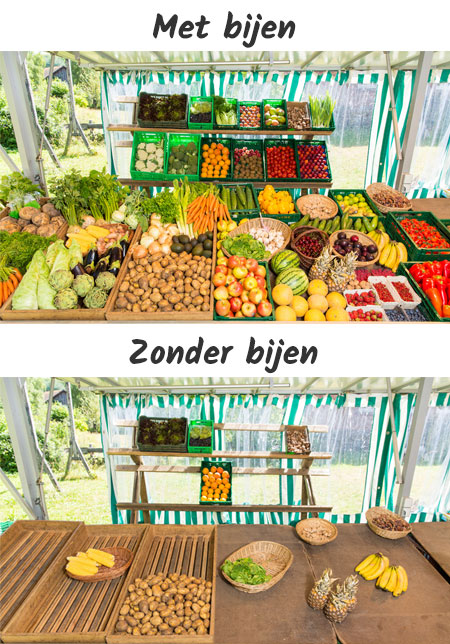 Supermarkt met/zonder bijen